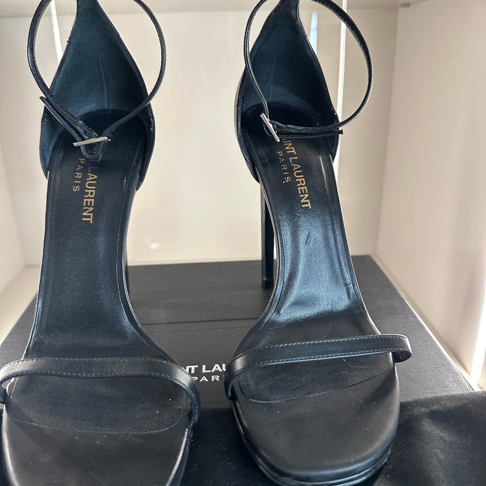 YSL Saint Laurent Jane Strap Heel black size 8 - Picture 9 of 12